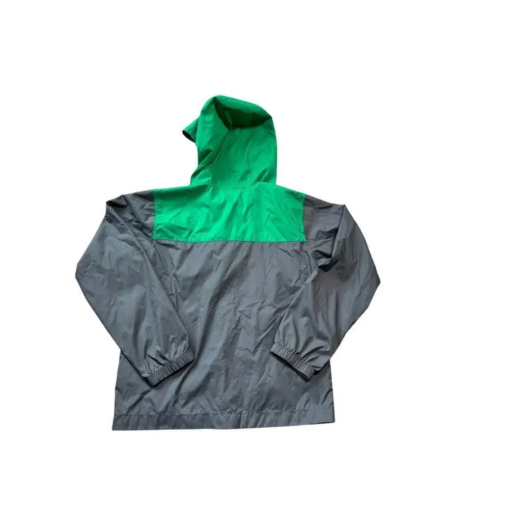Columbia boys Green & Gray Lightweight Windbreaker jacket, size Small (8)